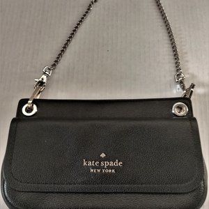 Kate Spade, Black leather, shoulder  strap.